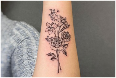 Attractive Flowers For Forearm
